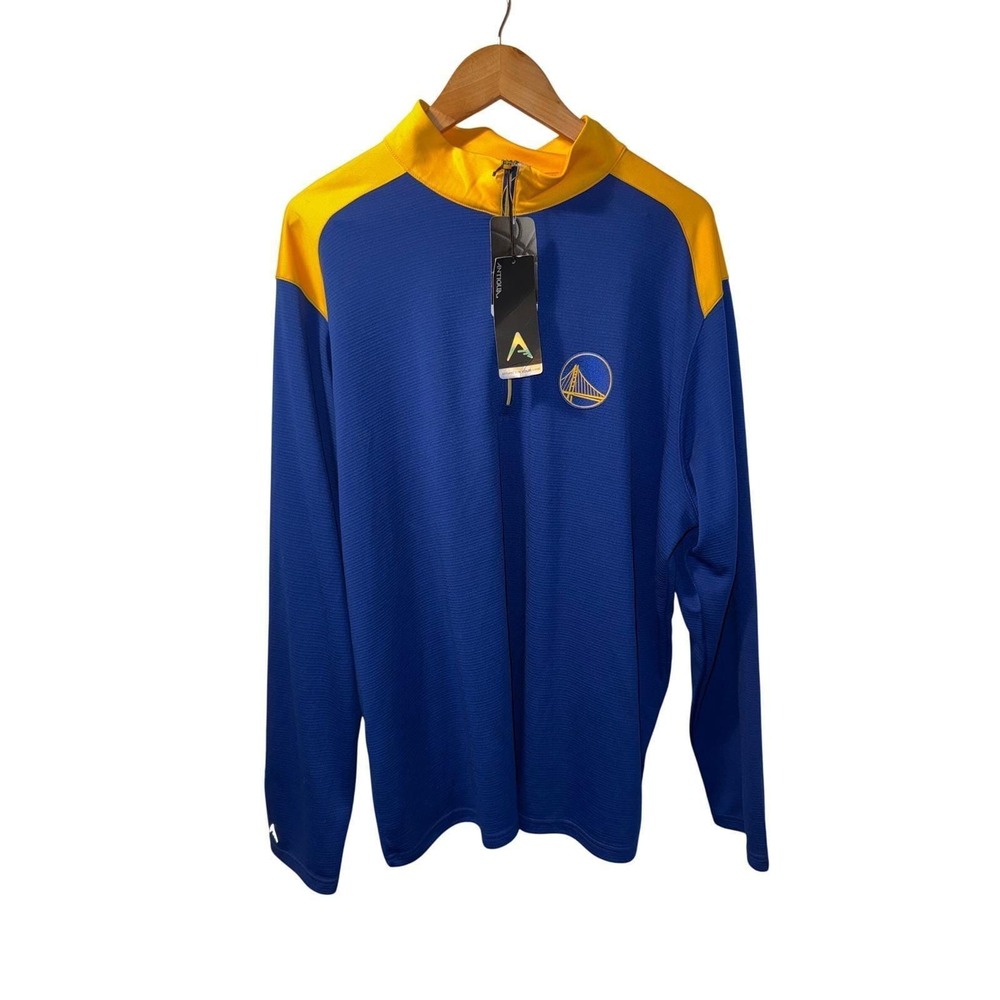 Antiqua Golden State Warriors Quarter Zip Pullover‎ Men's XXL msrp $79